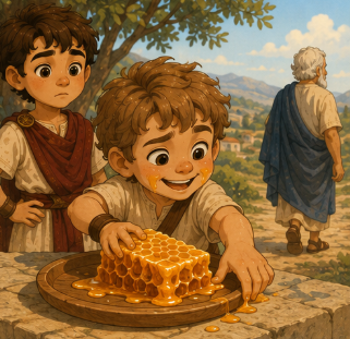 Kynthos sneaking more honeycomb